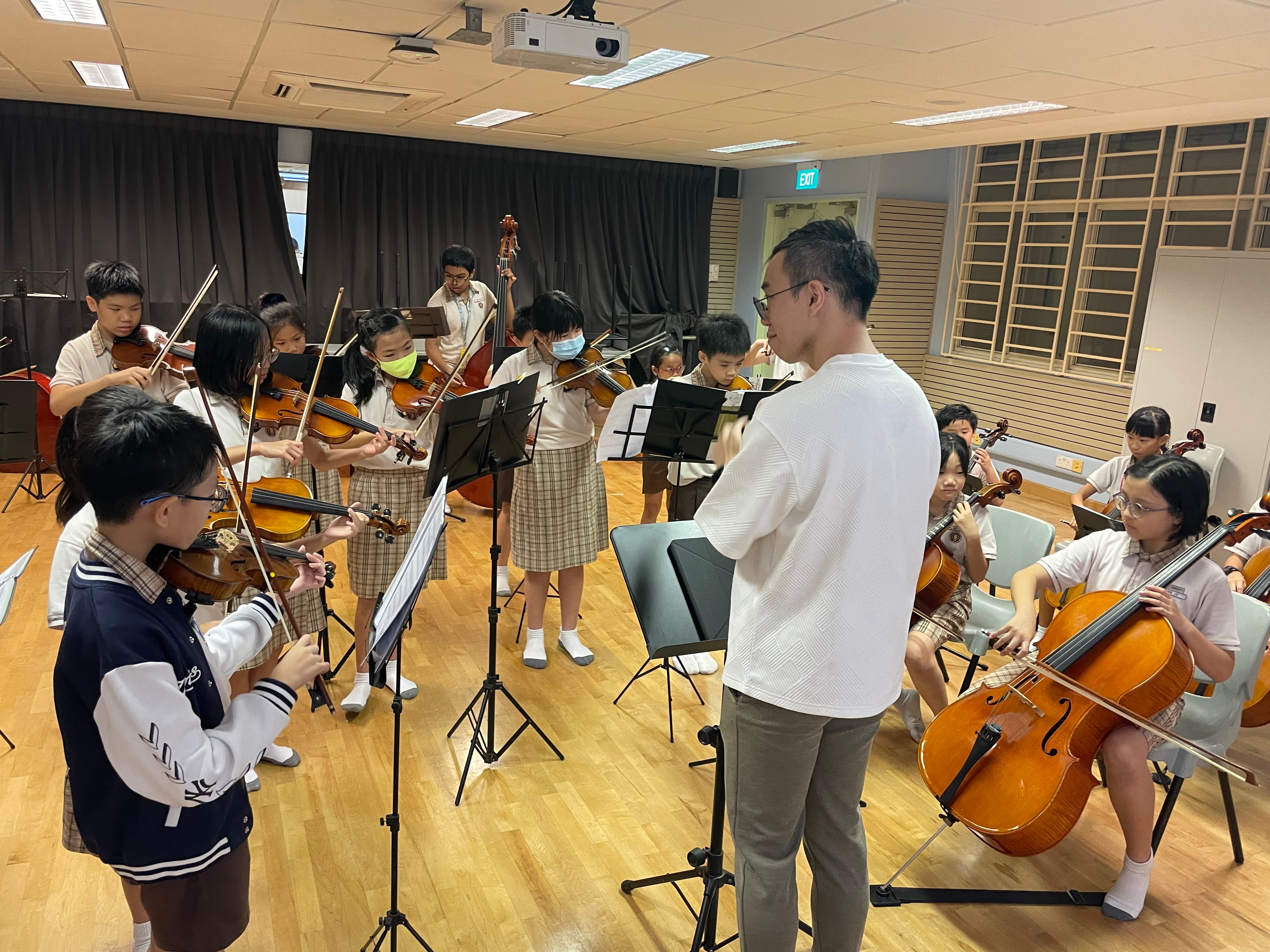 School Team members practicing